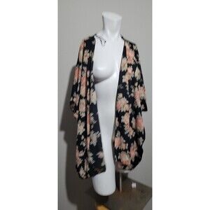 Poetry Cardigan large open front flower lightweight